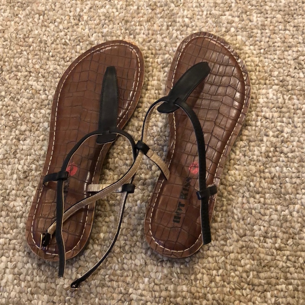 black sandals